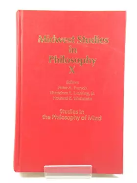Couverture du produit · Midwest Studies in Philosophy: Studies in the Philosophy of Mind
