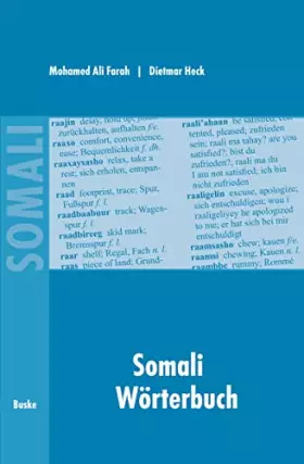 Couverture du produit · Somali Wörterbuch: Deutsch–Somali / Somali–Englisch–Deutsch