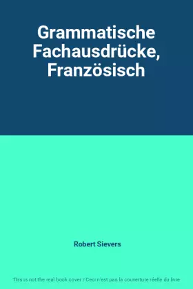Couverture du produit · Grammatische Fachausdrücke, Französisch