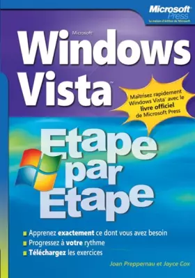 Couverture du produit · Windows Vista Etape par Etape