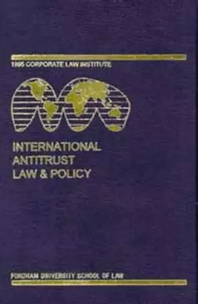 Couverture du produit · International Antitrust Law & Policy: Fordham Competition Law 2007
