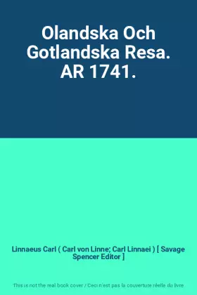 Couverture du produit · Olandska Och Gotlandska Resa. AR 1741.