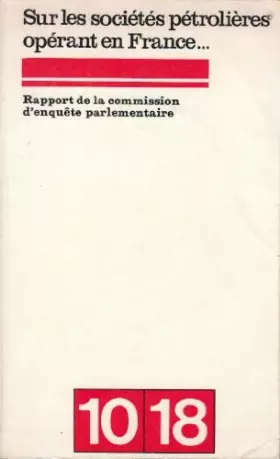 Couverture du produit · Sur les societes petrolieres operant en france