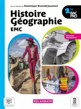 Couverture du produit · Histoire Géographie EMC 1re Bac Pro (2021) - Manuel élève