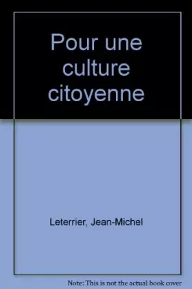 Couverture du produit · Pour une culture citoyenne