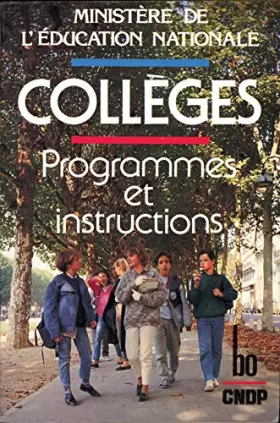 Couverture du produit · Collèges Programmes et instructions