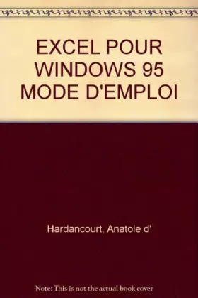 Couverture du produit · EXCEL POUR WINDOWS 95 MODE D'EMPLOI