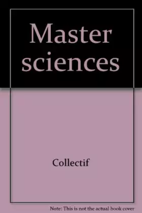 Couverture du produit · Master sciences
