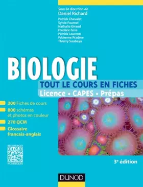Couverture du produit · Biologie -Tout le cours en fiches - 3e édition: 300 fiches de cours, 270 QCM et bonus web
