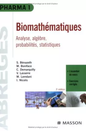 Couverture du produit · Biomathématiques : Pharmacie, Médecine 1e et 2e années