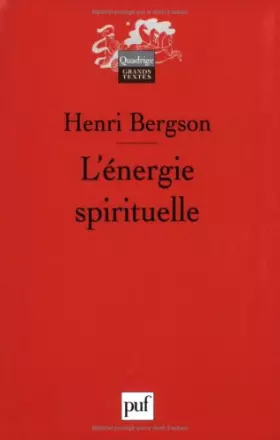 Couverture du produit · L'énergie spirituelle