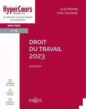 Couverture du produit · Droit du travail 2023 16ed