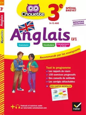 Couverture du produit · Anglais 3e - LV1 (A2+, B1): cahier d'entraînement et de révision