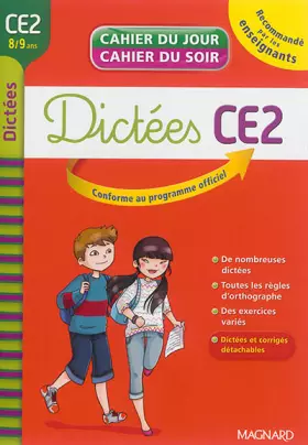 Couverture du produit · Cahier du jour / Cahier du soir - Dictées CE2