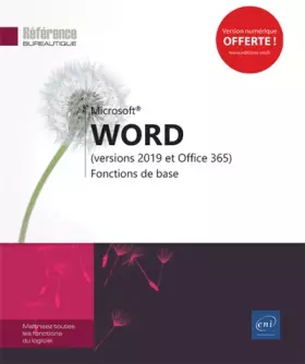 Couverture du produit · Word (versions 2019 et Office 365) - Fonctions de base
