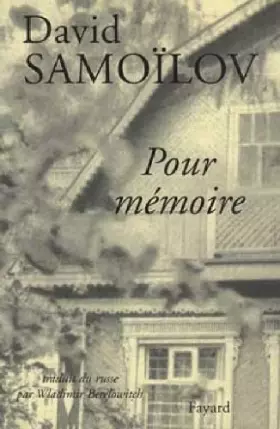 Couverture du produit · Pour mémoire