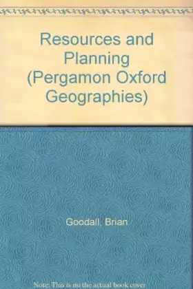 Couverture du produit · Resources and planning (Pergamon Oxford geographers)