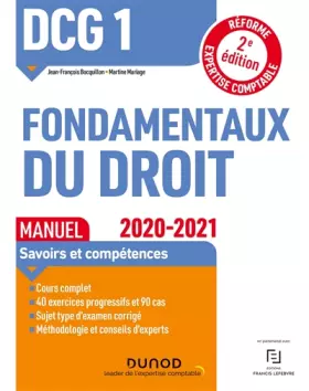 Couverture du produit · DCG 1 Fondamentaux du droit - Manuel - 2020/2021 (2020-2021)