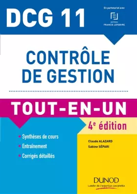 Couverture du produit · DCG 11 - Contrôle de gestion - 4e éd. - Tout-en-Un