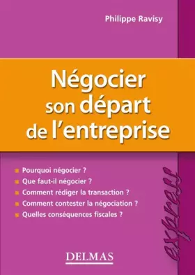 Couverture du produit · Négocier son départ de l'entreprise