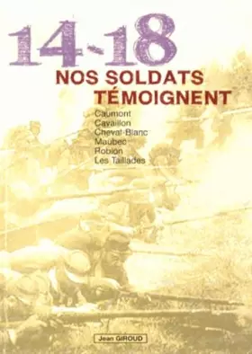 Couverture du produit · 1914-1918, nos soldats témoignent: Le canton de Cavaillon