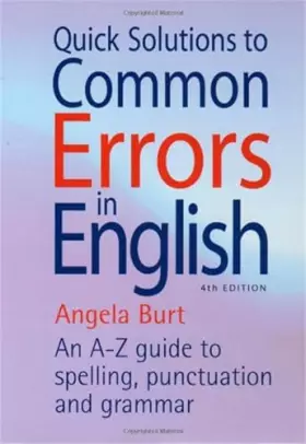 Couverture du produit · Quick Solutions to Common Errors in English: 4th edition (How to Books)