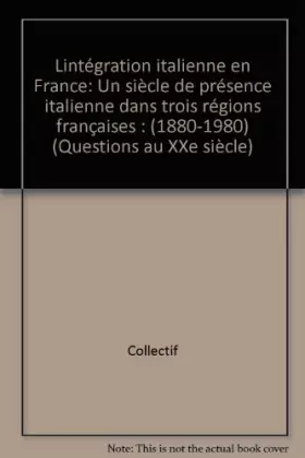 Couverture du produit · L'ntégration italienne en France