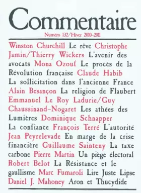 Couverture du produit · Commentaire 132 / Hiver 2010-2011