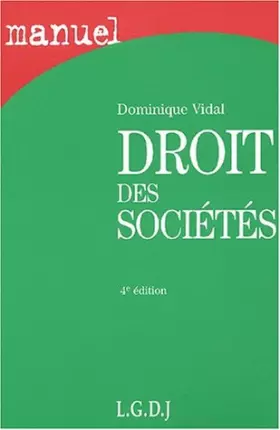 Couverture du produit · Droit des sociétés