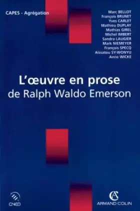 Couverture du produit · L'oeuvre en prose de Ralph Waldo Emerson