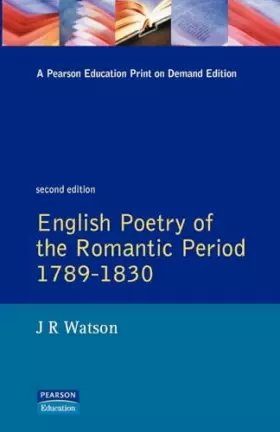 Couverture du produit · English Poetry of the Romantic Period 1789-1830 (Longman Literature In English Series)