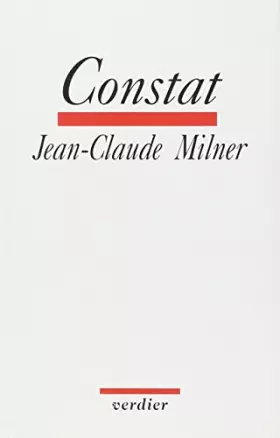 Couverture du produit · Constat