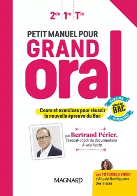 Couverture du produit · Petit manuel pour Grand Oral (2020) - Manuel élève