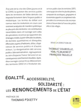 Couverture du produit · Egalité, accessibilité, solidarité : les renoncements de l'Etat: Services publics et territoires ruraux
