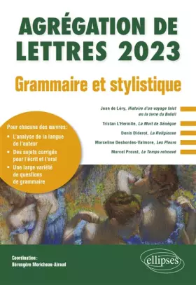 Couverture du produit · Grammaire et stylistique: Agrégation de Lettres