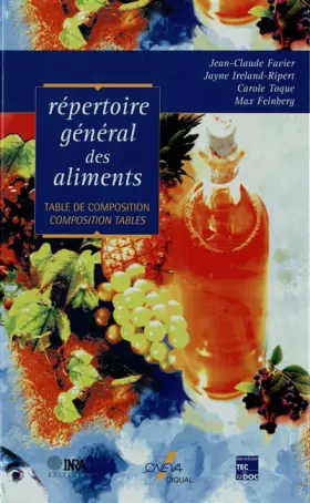 Couverture du produit · Répertoire général des aliments: Table de composition. 2e édition, revue et augmentée