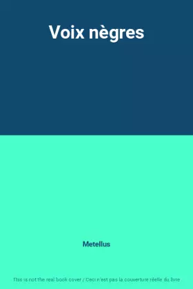 Couverture du produit · Voix nègres
