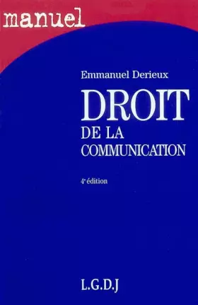 Couverture du produit · Droit de la communication