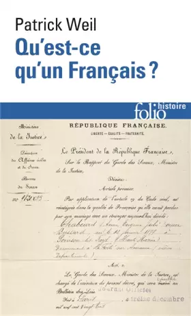 Couverture du produit · Qu'est-ce qu'un Français ?: Histoire de la nationalité française depuis la Révolution