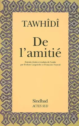 Couverture du produit · De l'amitie