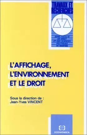 Couverture du produit · L'affichage, l'environnement et le droit