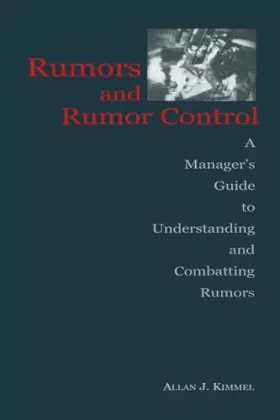 Couverture du produit · Rumors and Rumor Control (Routledge Communication Series)