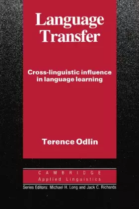Couverture du produit · Language Transfer: Cross-Linguistic Influence in Language Learning