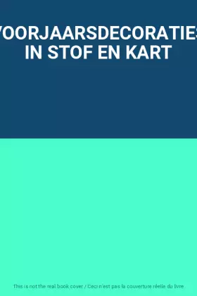 Couverture du produit · VOORJAARSDECORATIES IN STOF EN KART