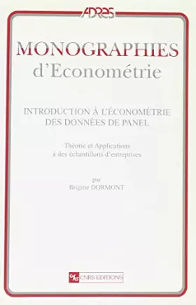 Couverture du produit · Introduction à l'économétrie des données de panel : Théories et applications à des échantillons d'entreprises