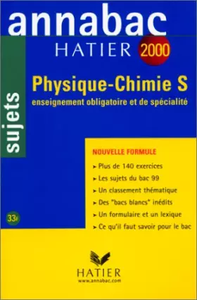 Couverture du produit · Annabac, sujets 2000 - Physique, chimie, Terminale S