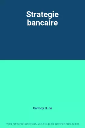Couverture du produit · Strategie bancaire
