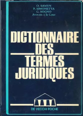 Couverture du produit · Dictionnaire des termes juridiques
