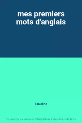 Couverture du produit · mes premiers mots d'anglais