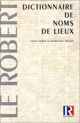 Couverture du produit · Dictionnaire des noms de lieux